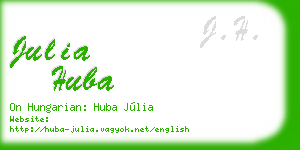 julia huba business card